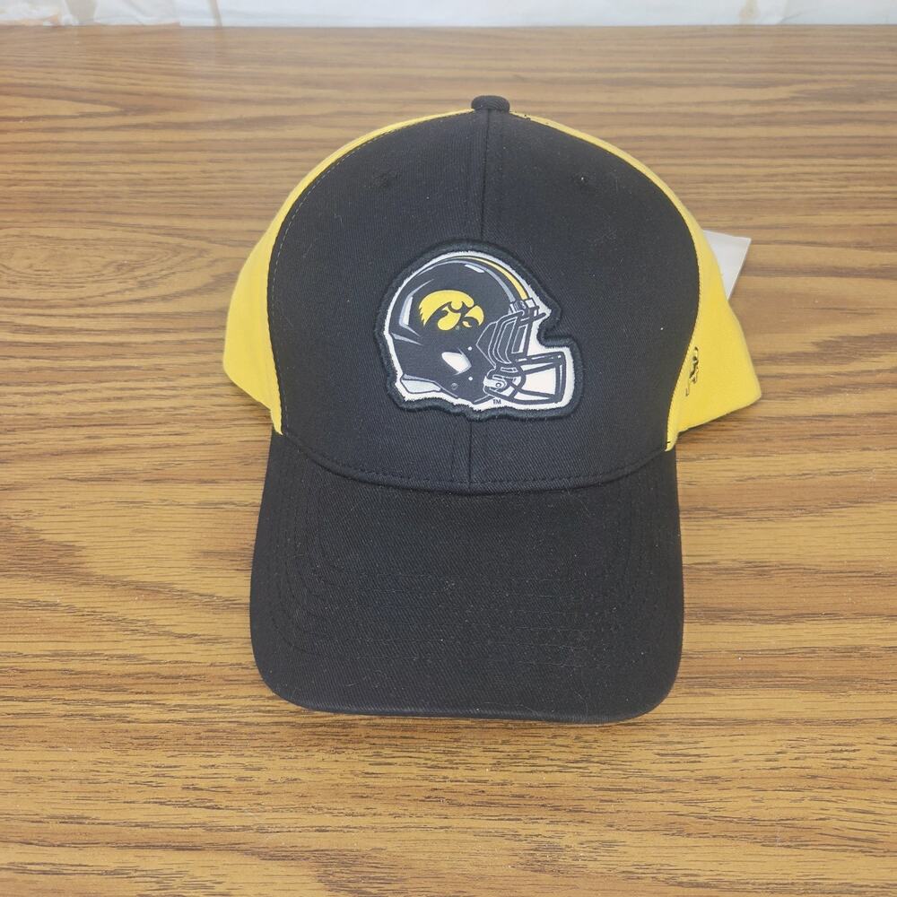 Iowa Hawkeyes Authentic Brand Rhett Football Cap Hat Fitted XL NCAA Black Gold